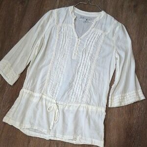 Old Navy Cream Blouse Boho Small